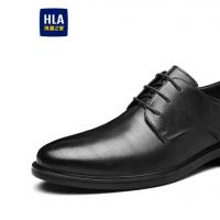 HLA/海澜之家男鞋正装尖头增高皮鞋商务夏季年轻款结婚新郎鞋透气